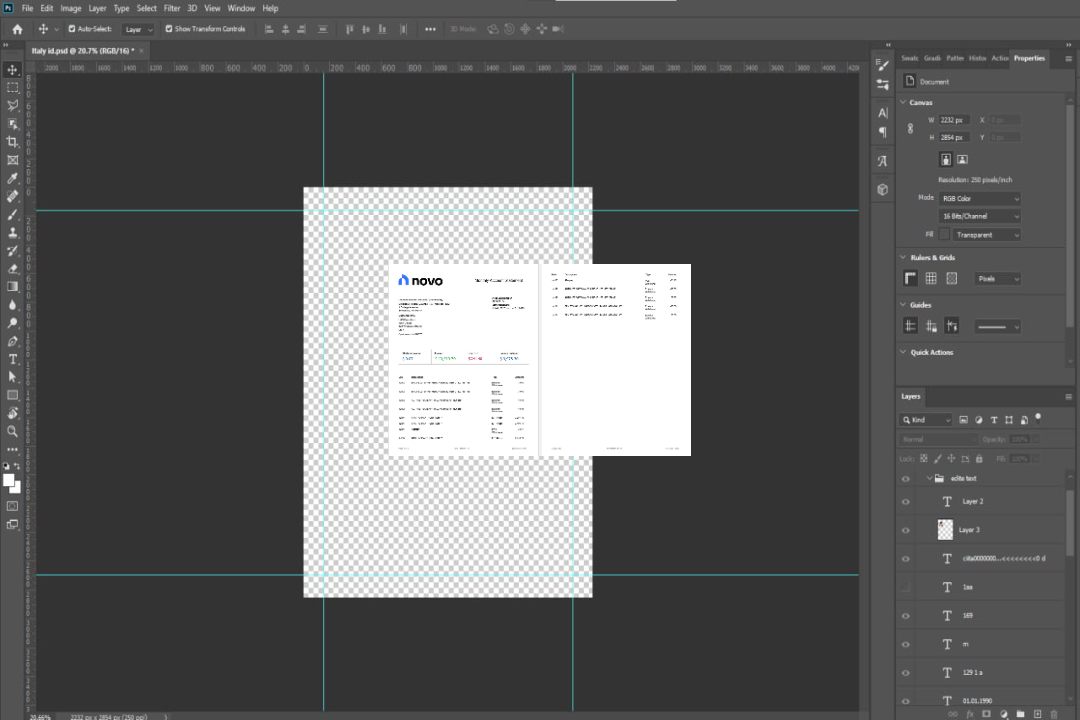 Relevé bancaire d'entreprise en ligne Novo Platform INC, 2 pages template Relevé bancaire d'entreprise en ligne Novo Platform INC, 2 pages template